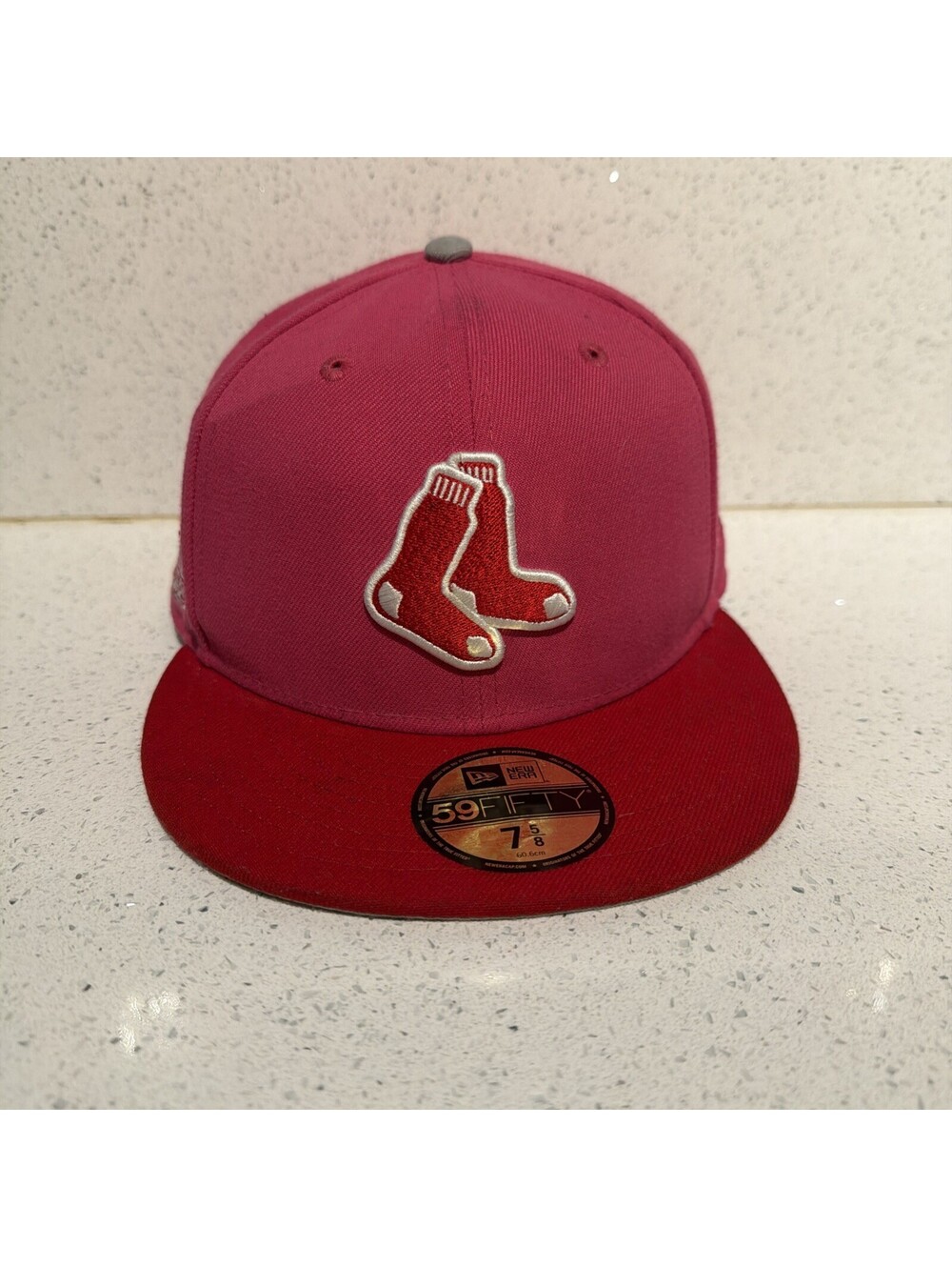 New Era 59FIFTY Boston Red Sox 2004 World Series Hat Pink Red Fitted 7 5/8